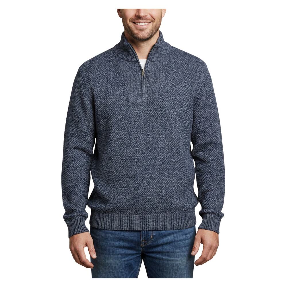 Alesbury 1/4 Zip Pullover Sweater Navy Blue Men Size Medium NWT